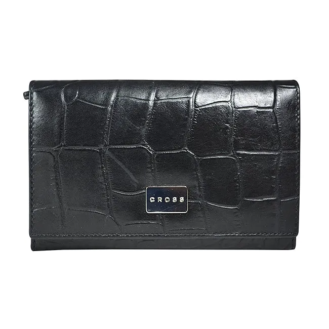 Cross Coco Signature Women Full Flap Wallet Black Ac788288N-1