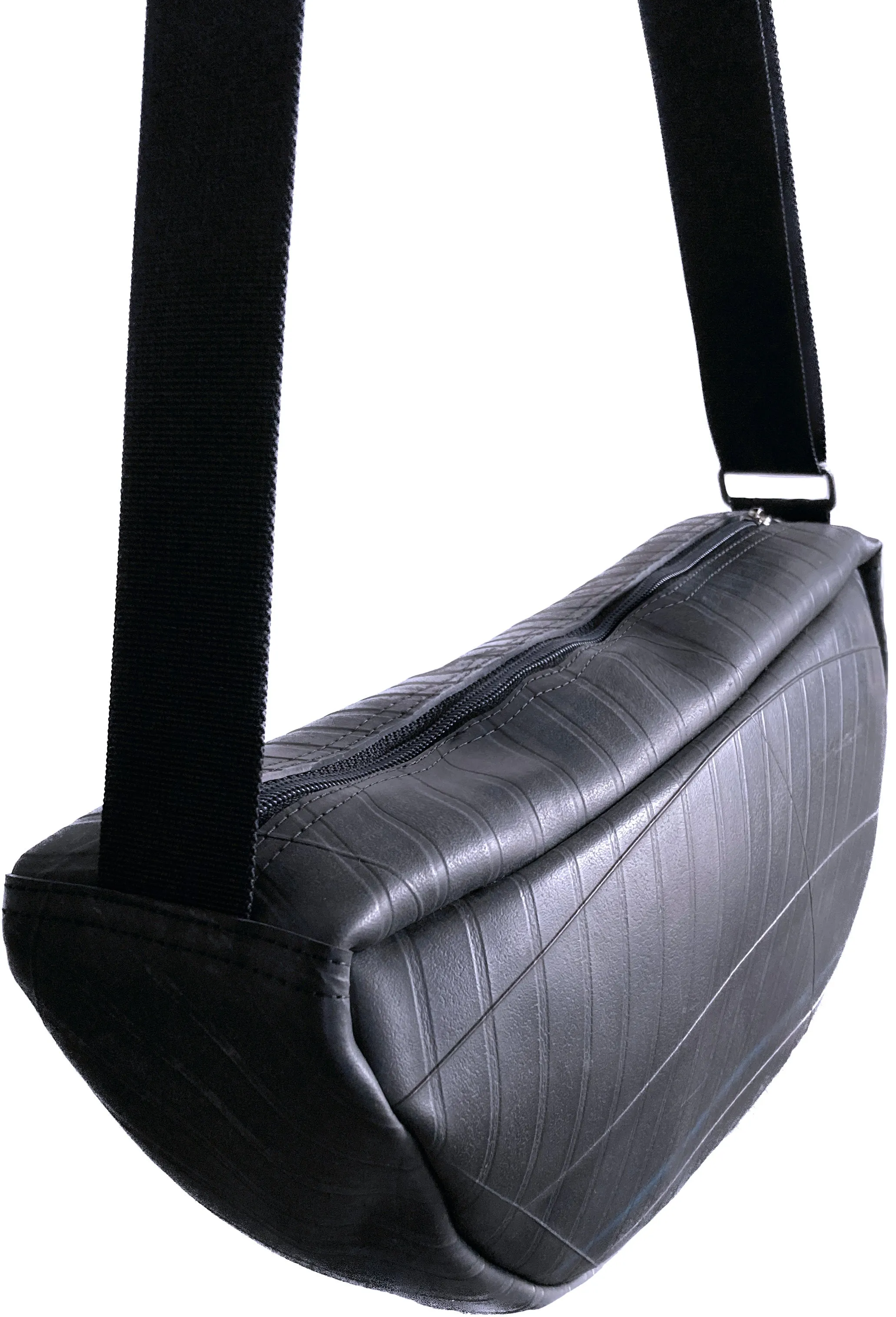 Crossbody Banana Bag-Recycled Inner Tube