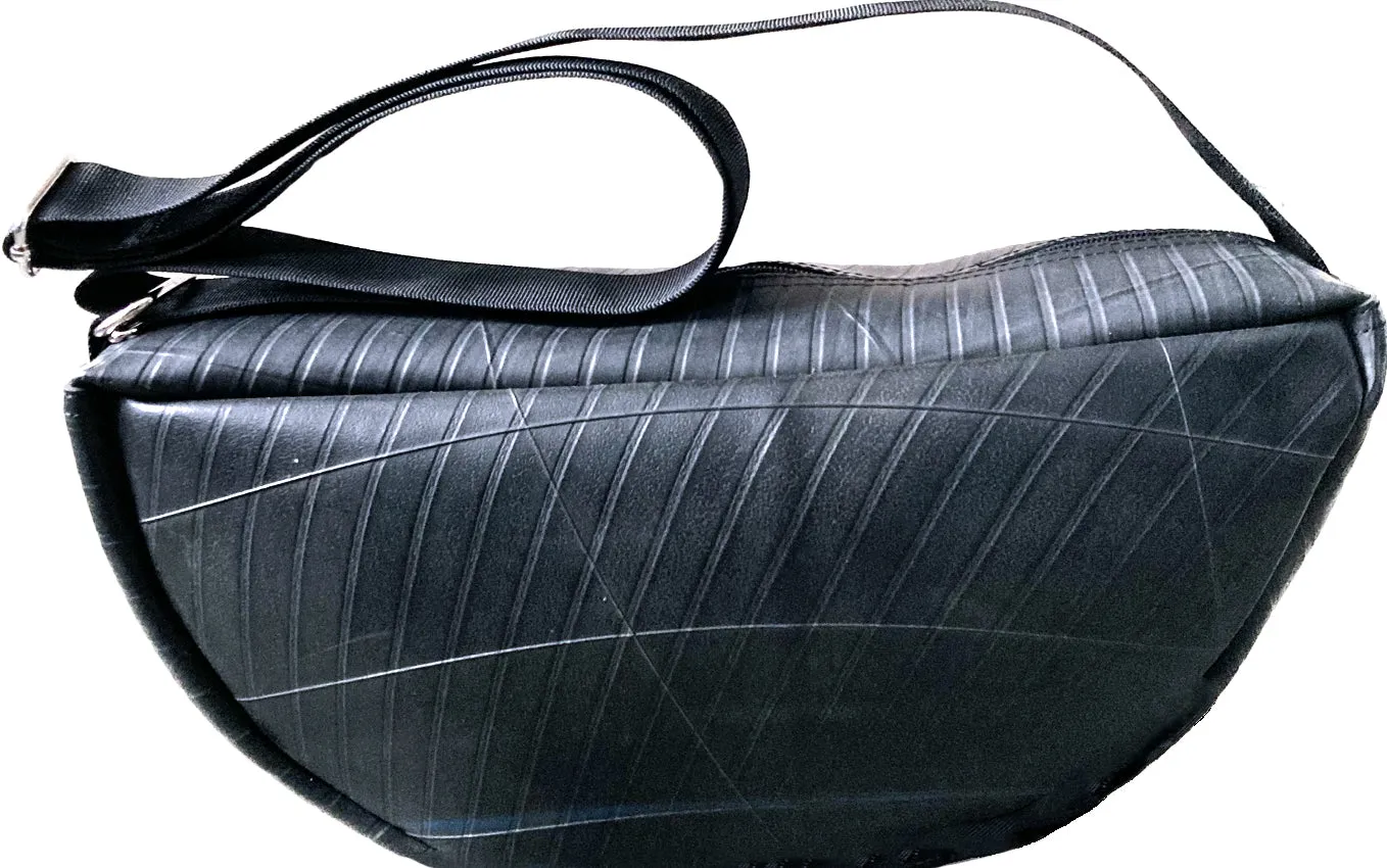 Crossbody Banana Bag-Recycled Inner Tube