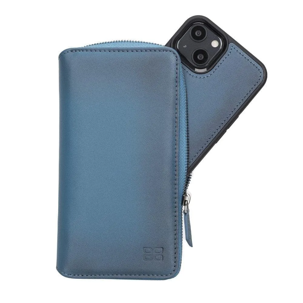 Detachable Leather Zipper Wallet Cases for Apple iPhone 13 Series