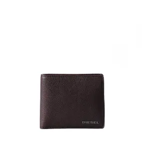 DIESEL Mens Hiresh S grained leather wallet - Brown