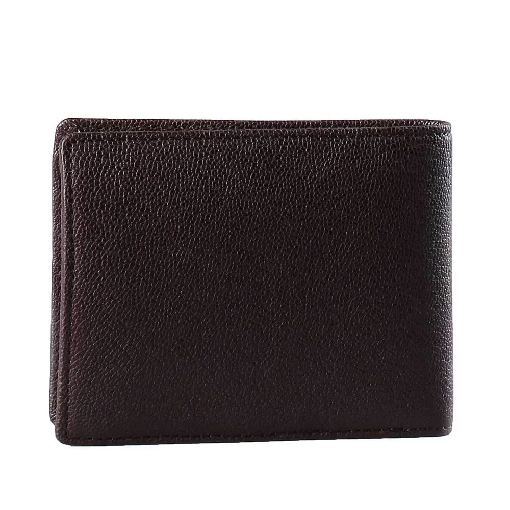 DIESEL Mens Hiresh S grained leather wallet - Brown