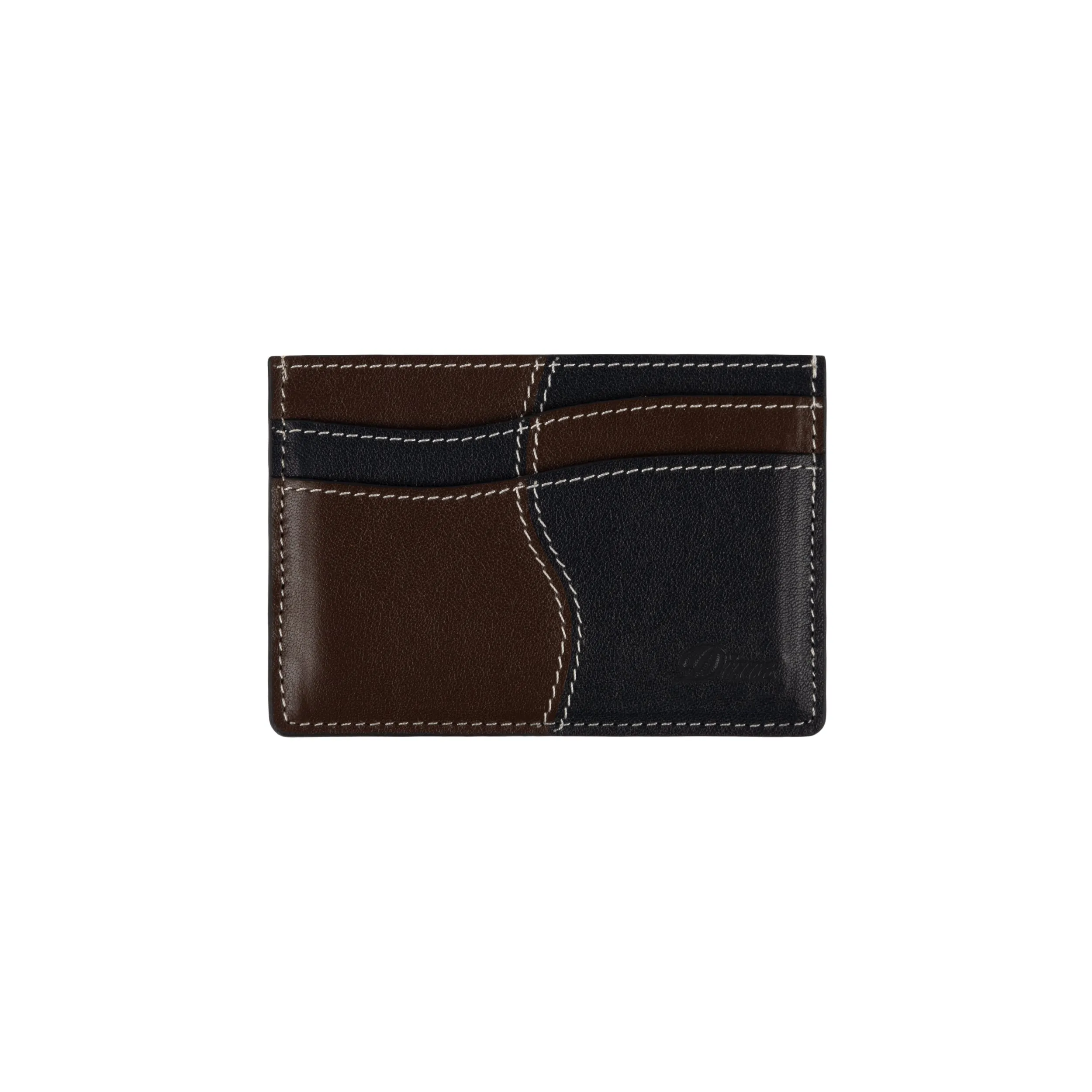 Dime Wave Leather Cardholder - Black