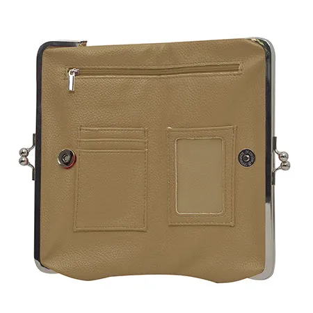 Double Frame Light Brown NGIL Vintage Style Wallet