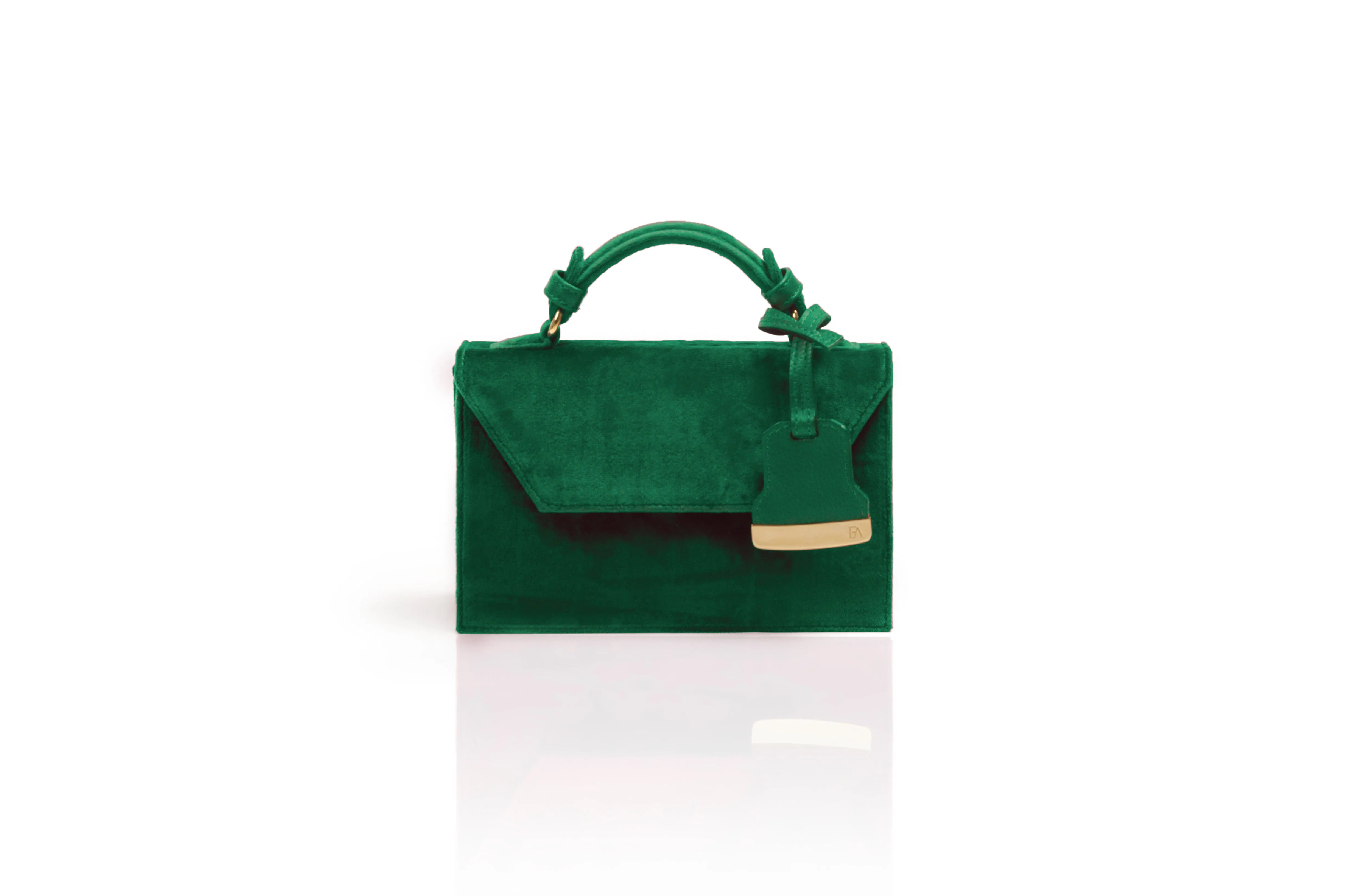 Emerald Green Velvet Mini Cynthia Top Handle