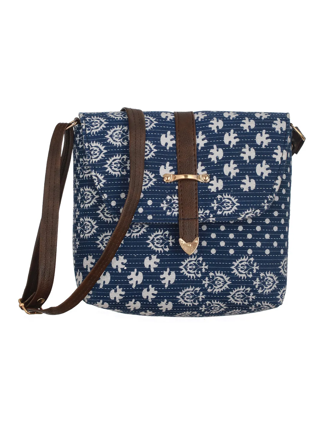 Ethnic Motifs Printed Structured Sling Bag