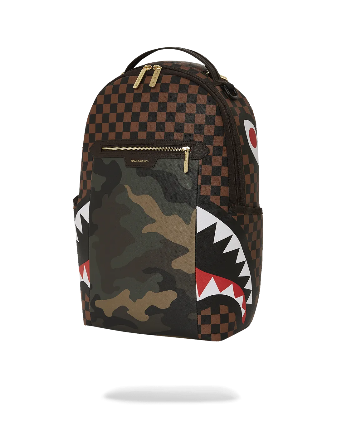 EXTERIOR GOLD ZIP POCKET SHARKS IN PARIS BACKPACK (DLXV)