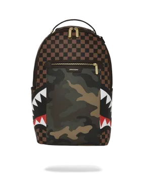 EXTERIOR GOLD ZIP POCKET SHARKS IN PARIS BACKPACK (DLXV)