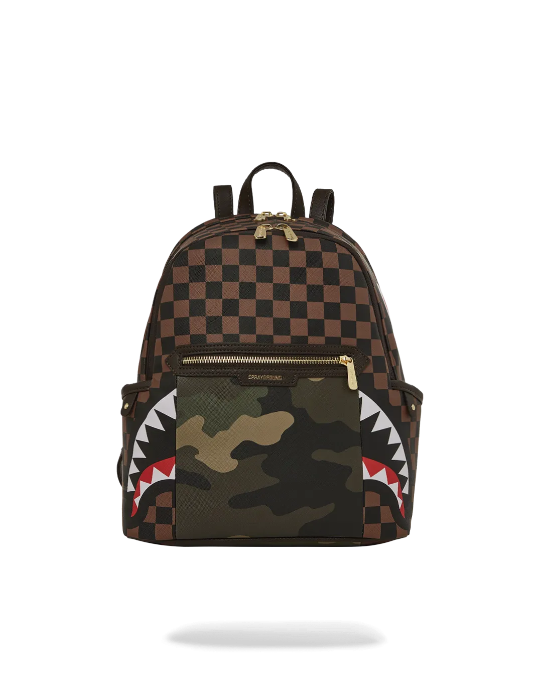 EXTERIOR GOLD ZIP POCKET SHARKS IN PARIS SAVAGE BACKPACK