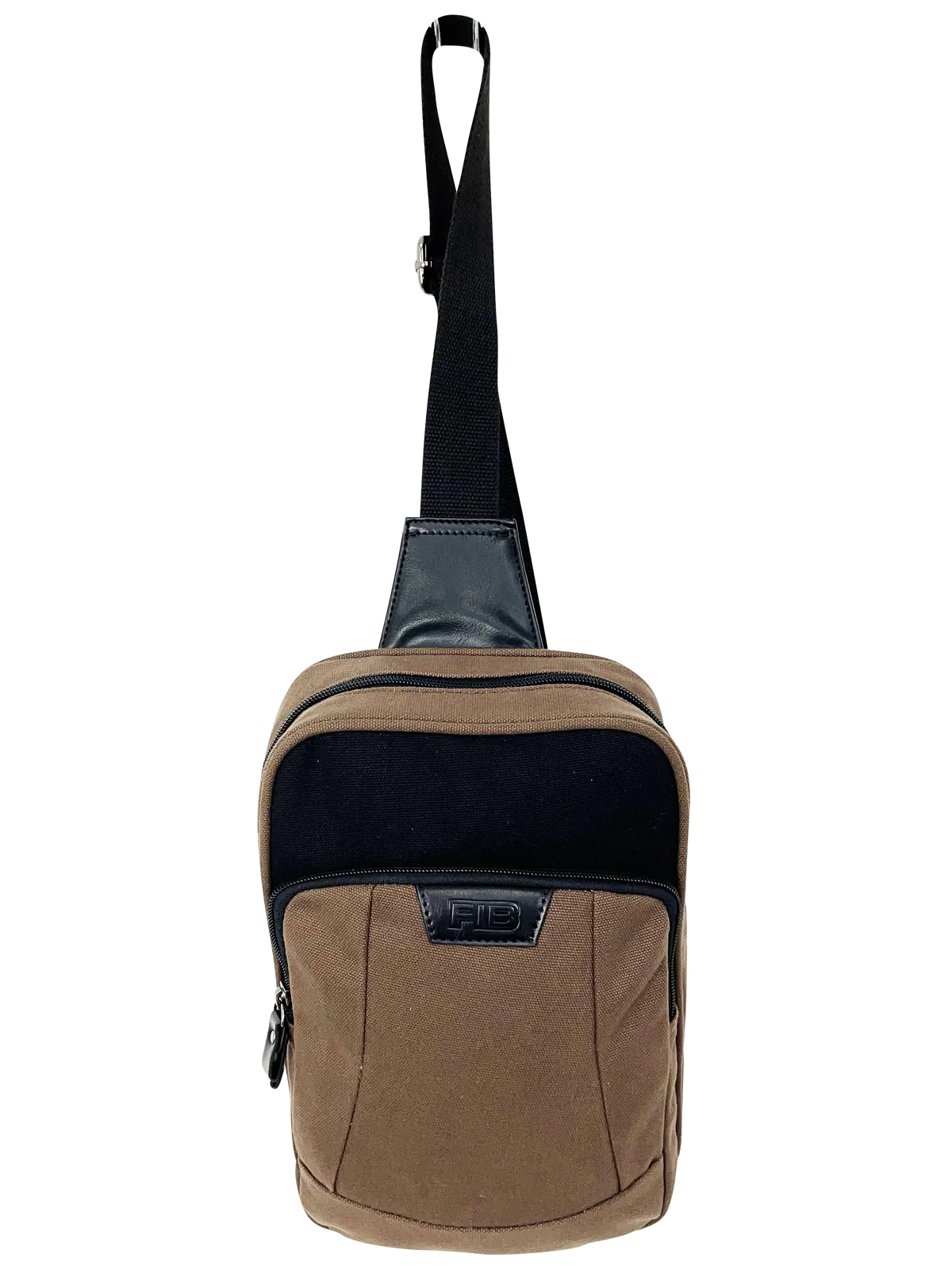 FIB Byron Sling Backpack Bag Travel w/ Single Adjustable Strap - Brown