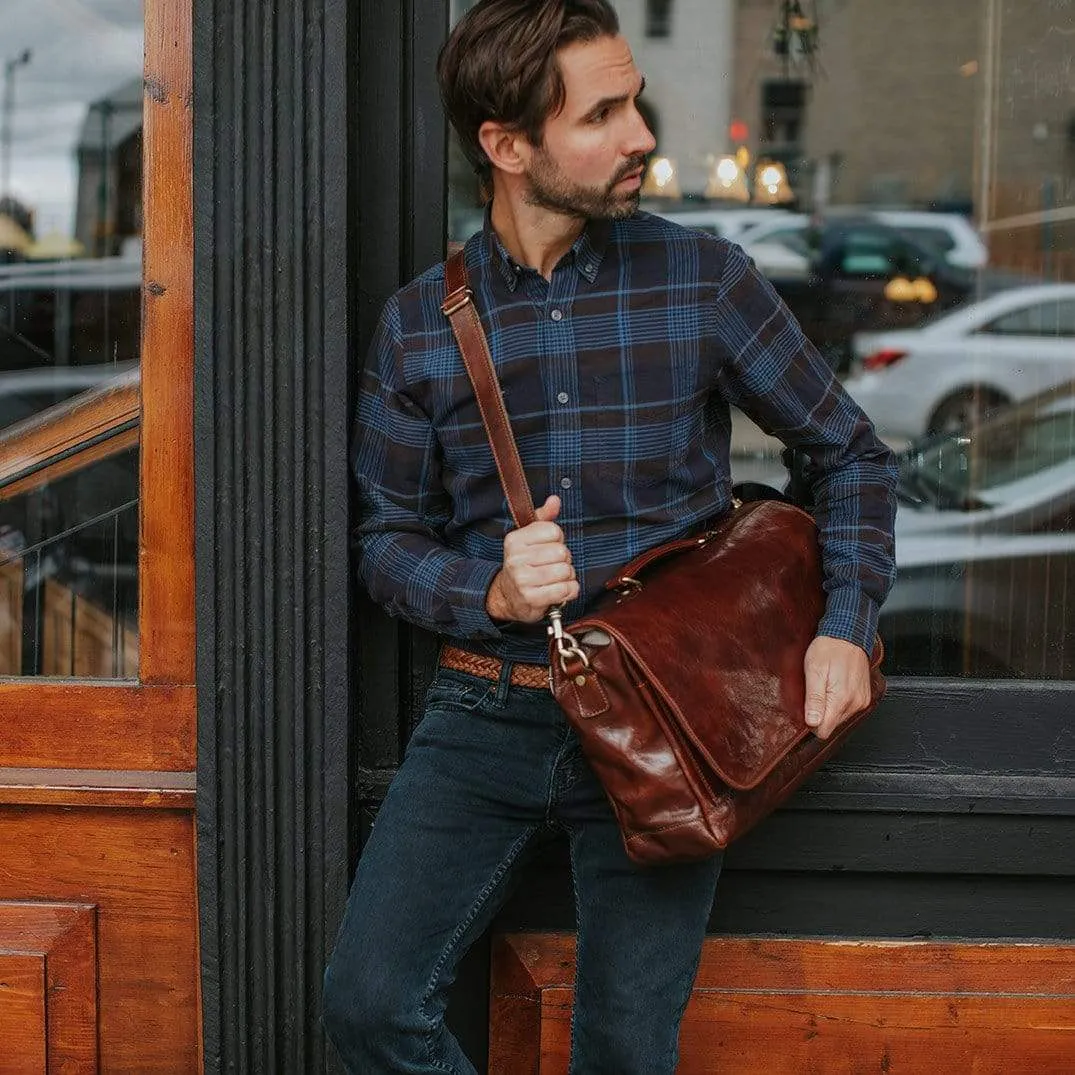 Floto Leather Centro Messenger Bag