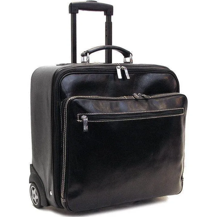 Floto Leather Monticello Wheeled Briefcase