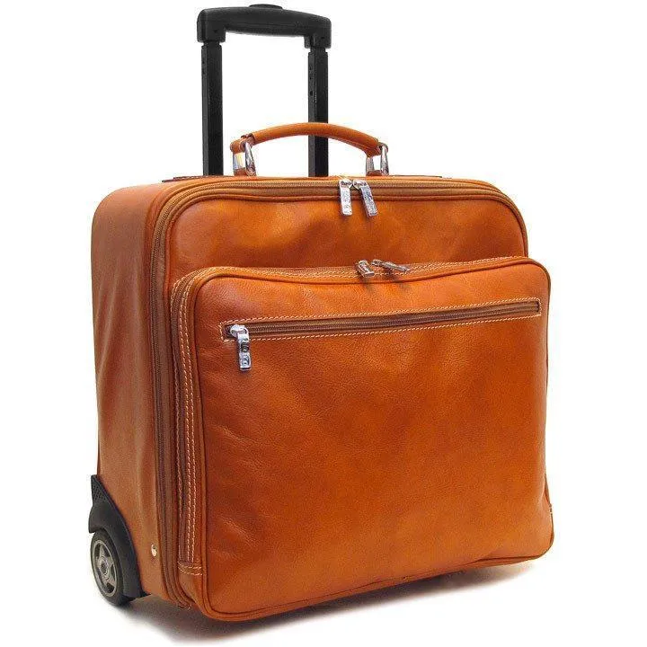 Floto Leather Monticello Wheeled Briefcase