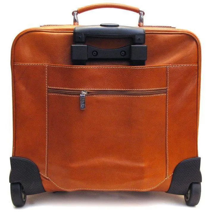 Floto Leather Monticello Wheeled Briefcase