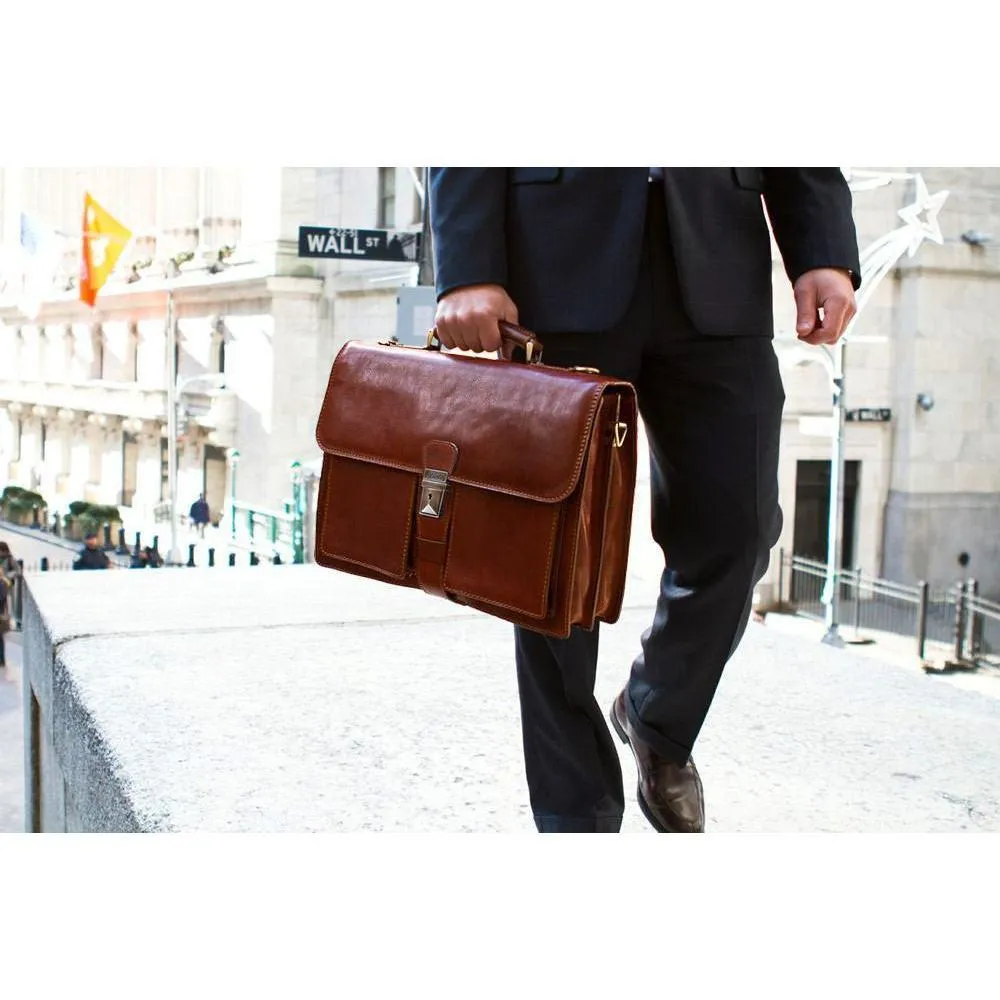 Floto Leather Novella Briefcase