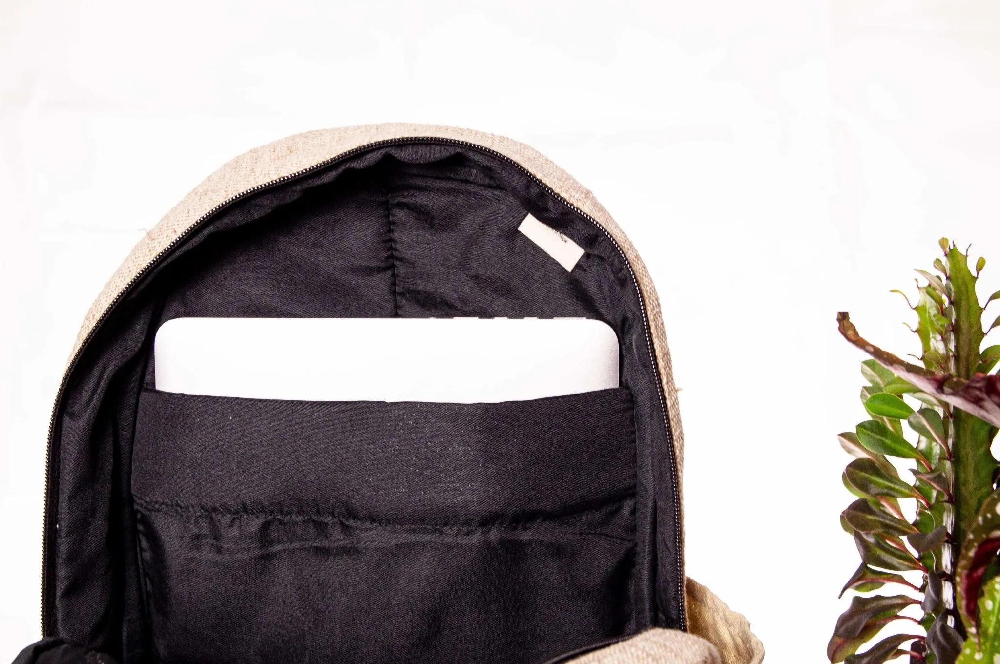 Handmade Hemp Backpack || Sustainable Vegan Line || Black Walnut