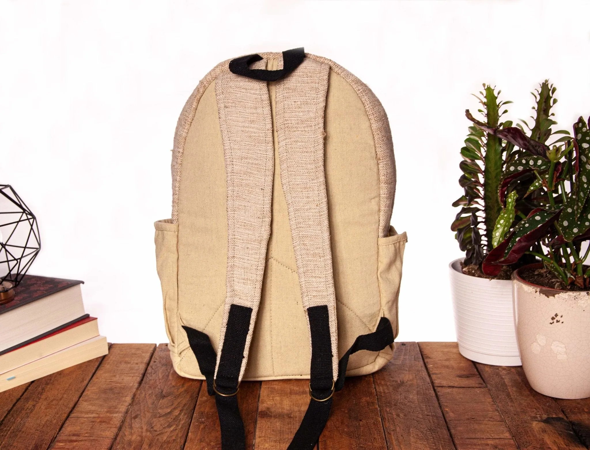 Handmade Hemp Backpack || Sustainable Vegan Line || Black Walnut