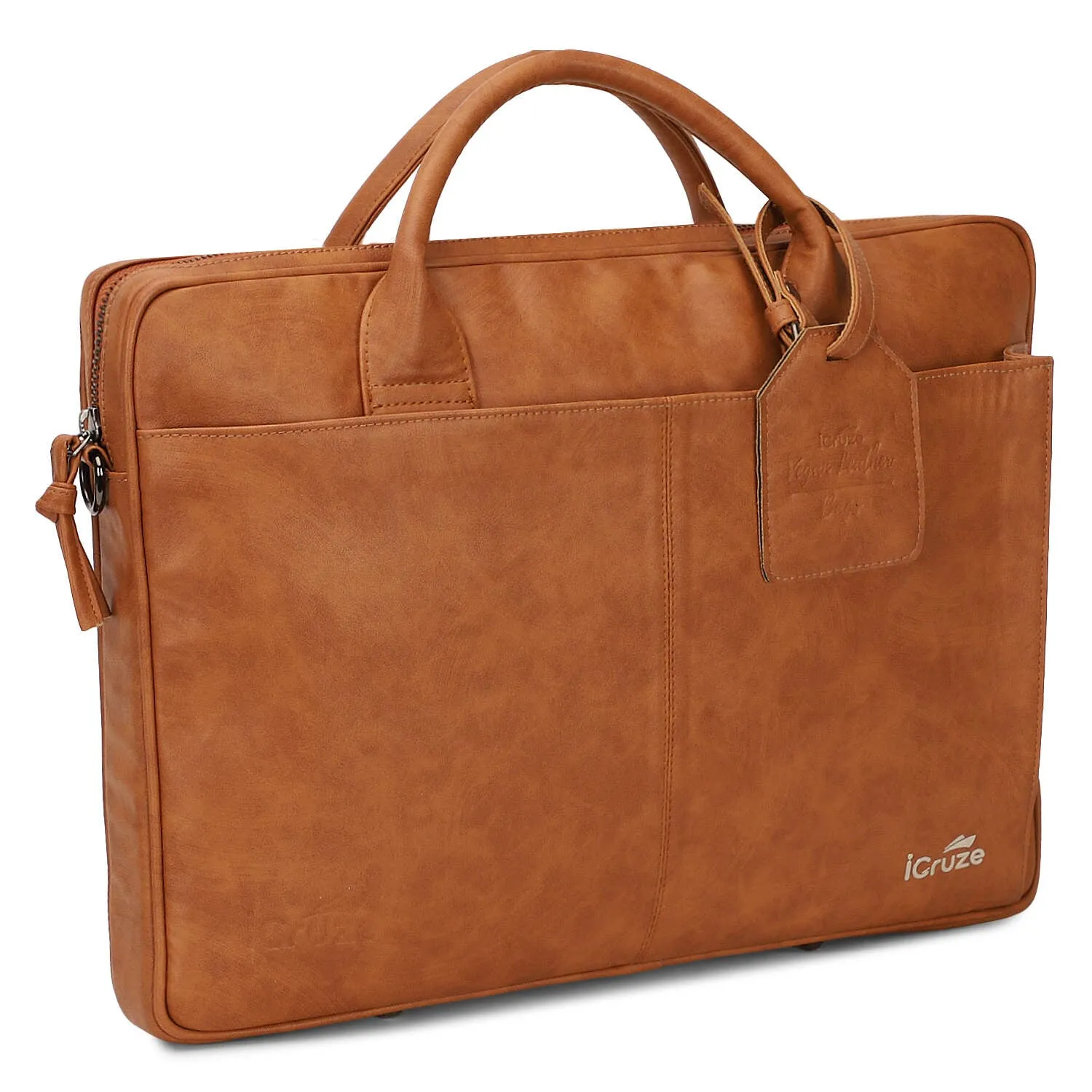 iCruze Elite Slim 15 inch Messenger Bag Tan