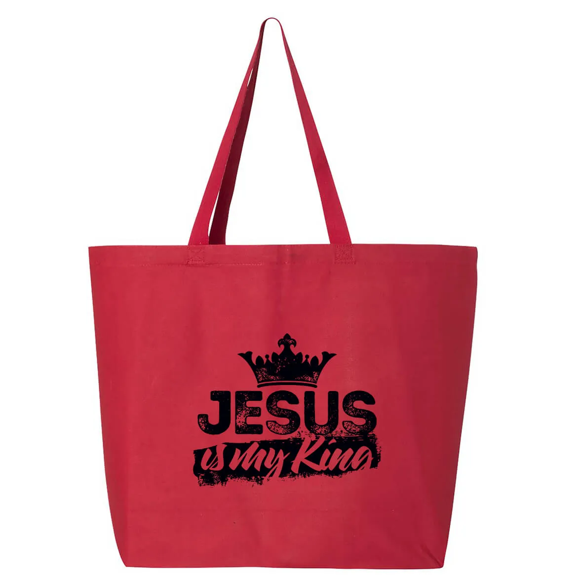 Jesus Is My King Jumbo Tote Canvas Bag