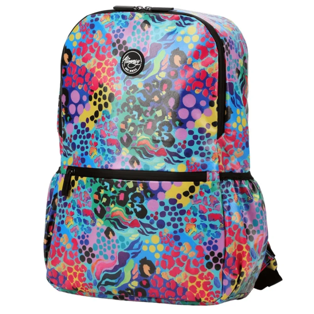 Large Kids Waterproof Backpack - Electric Leopard