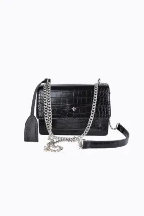 Lissy - Black Croc Silver