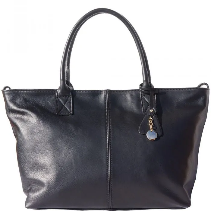 Lovely Loretta Leather Tote Bag with Double Handle