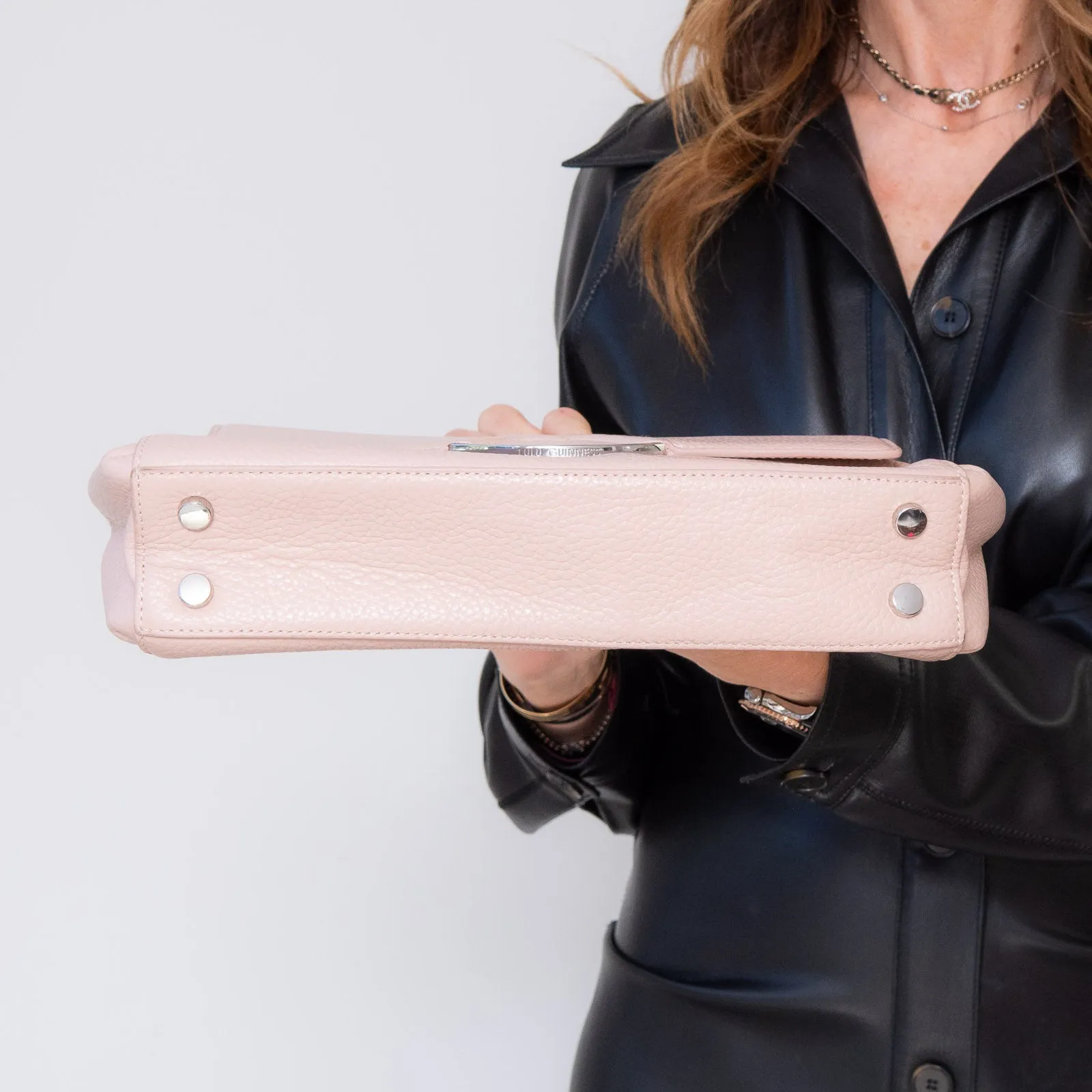 Lulu Guinness Gertie Blush Pink Leather Bag