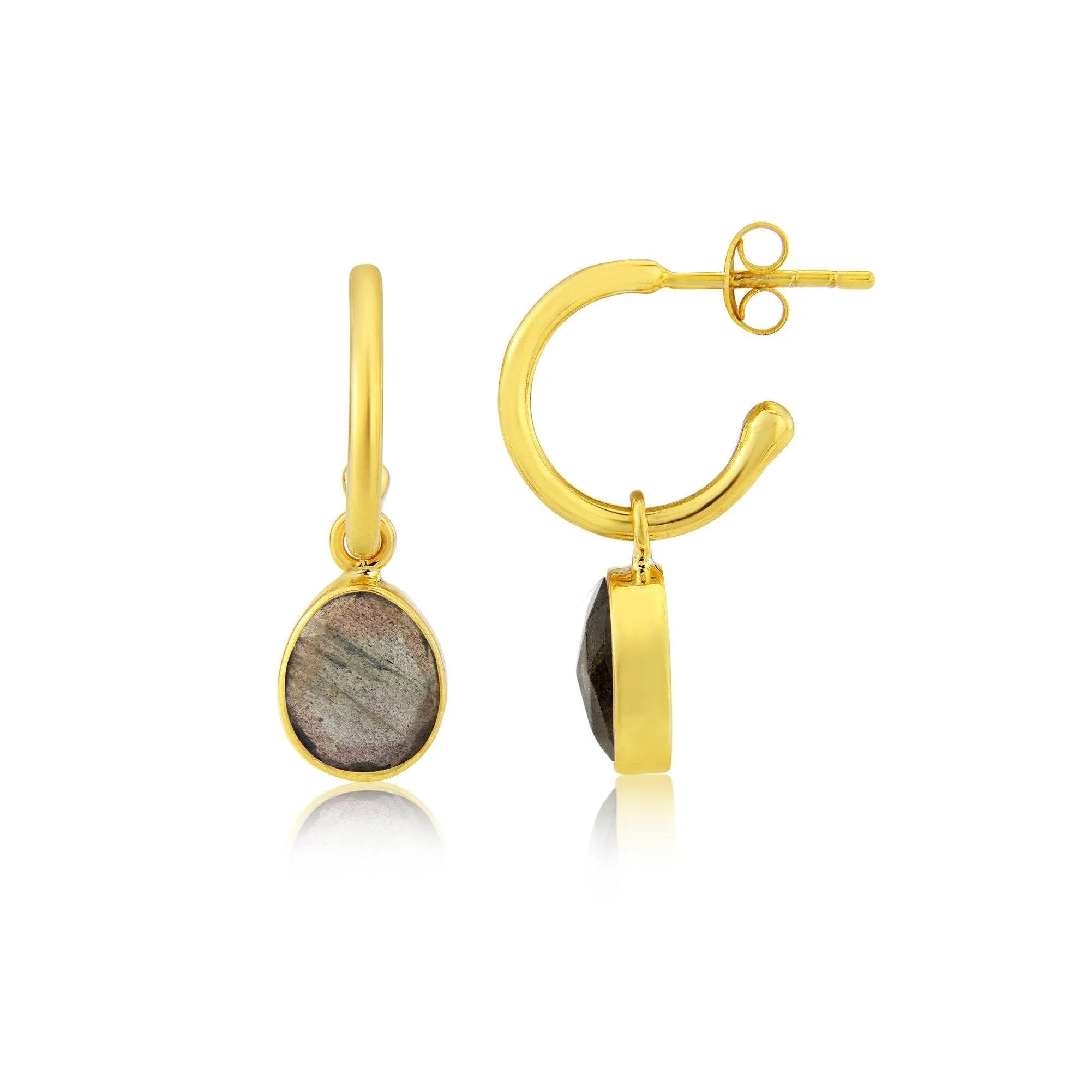 Manhattan Gold & Labradorite Interchangeable Gemstone Drops