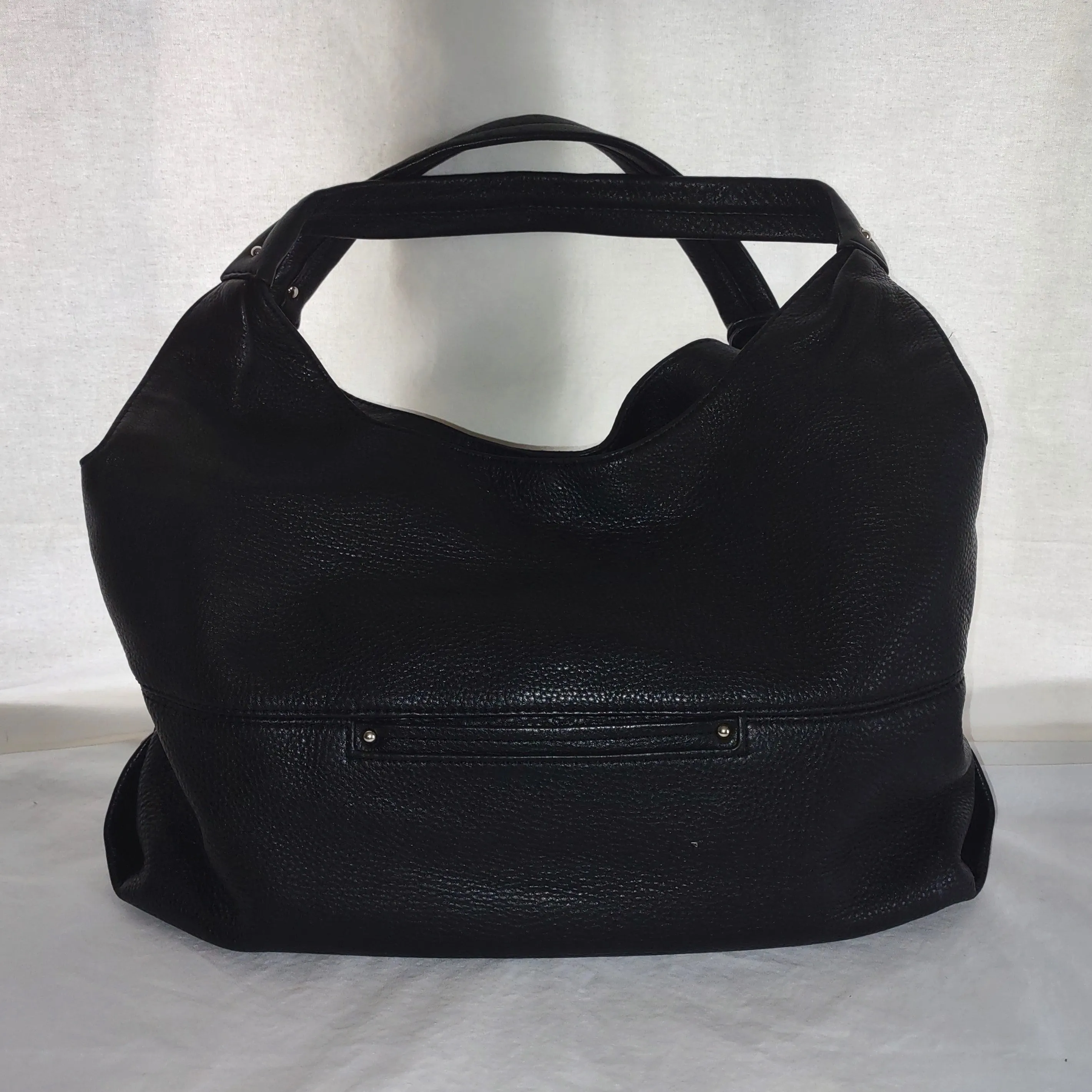 Michael Kors Handbag Hobo Shoulder Bag Black Pebbled Leather