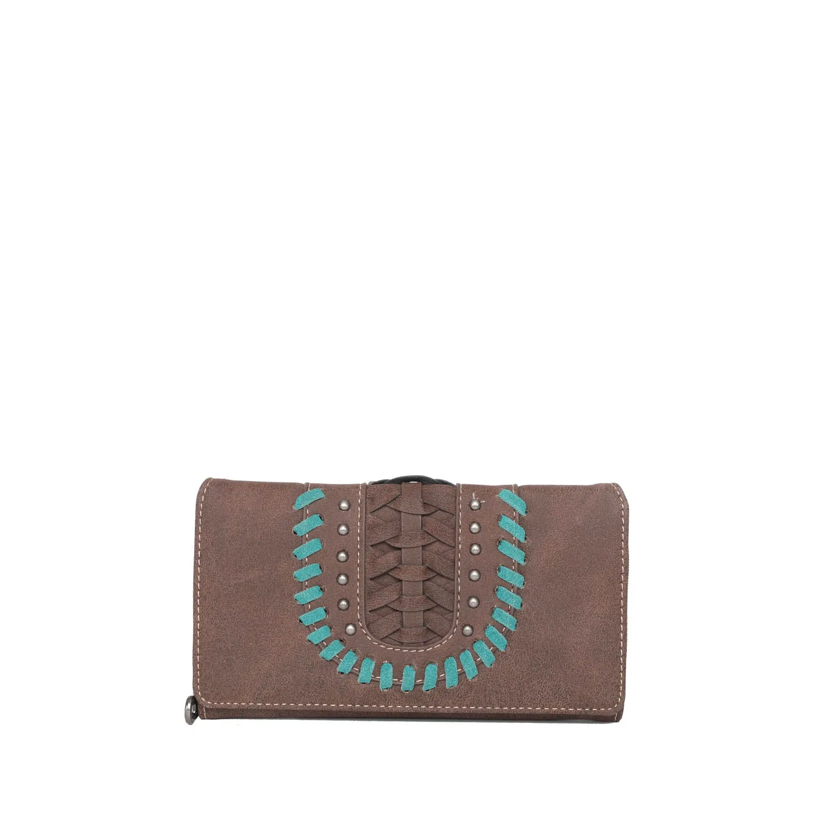 MW1057-W010 Montana West Whipstitch Collection Long Wallet