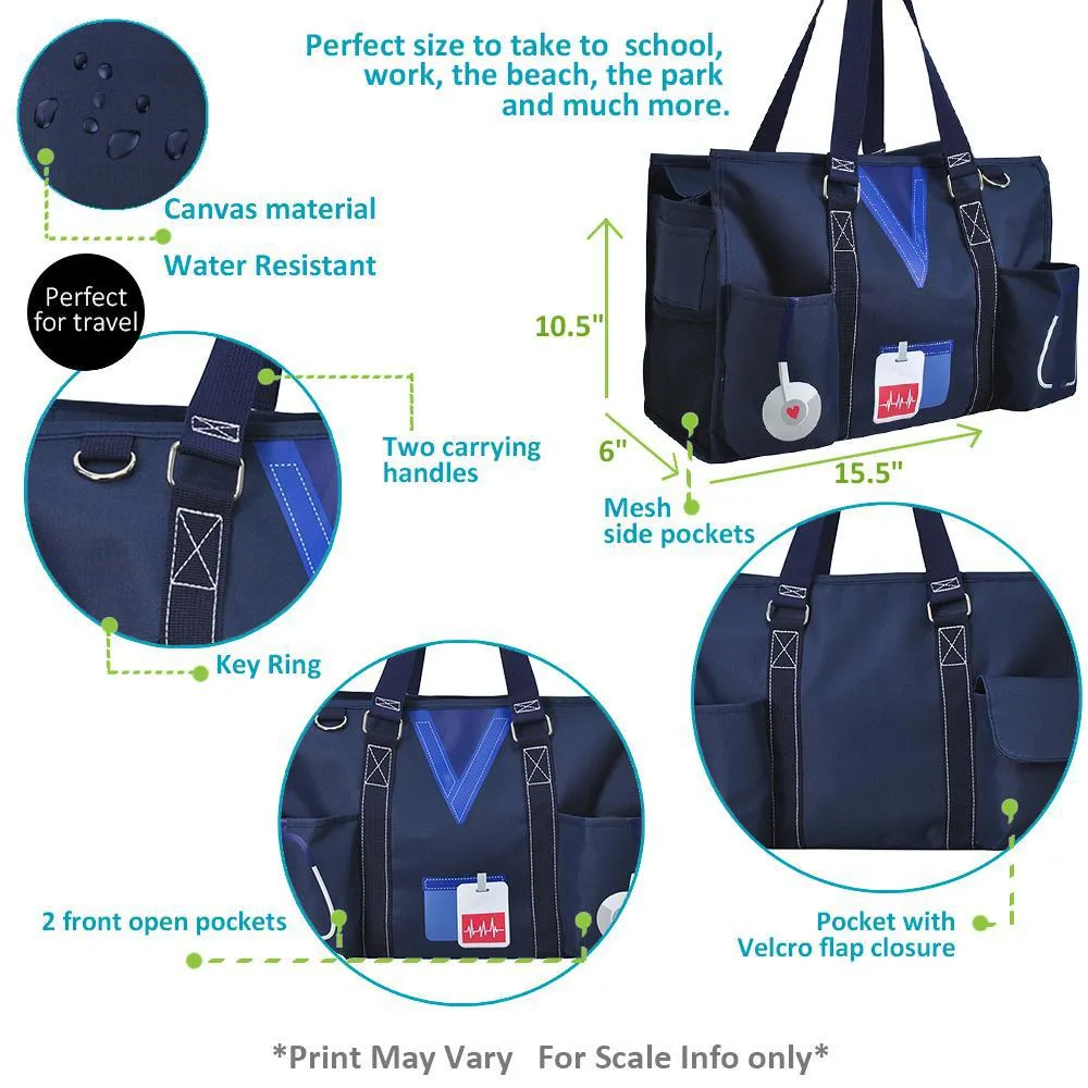 Navy Nurse Life NGIL Zippered Caddy Organizer Tote Bag