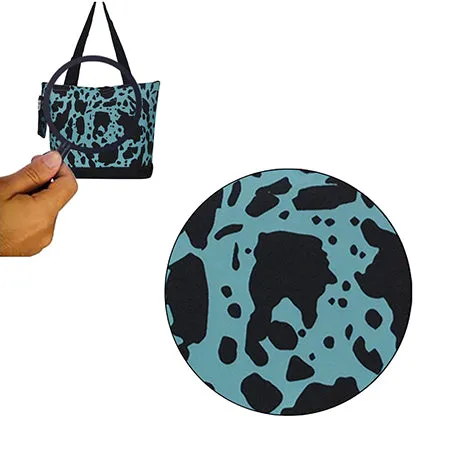 Neon Cow Turquoise NGIL Canvas Tote Bag