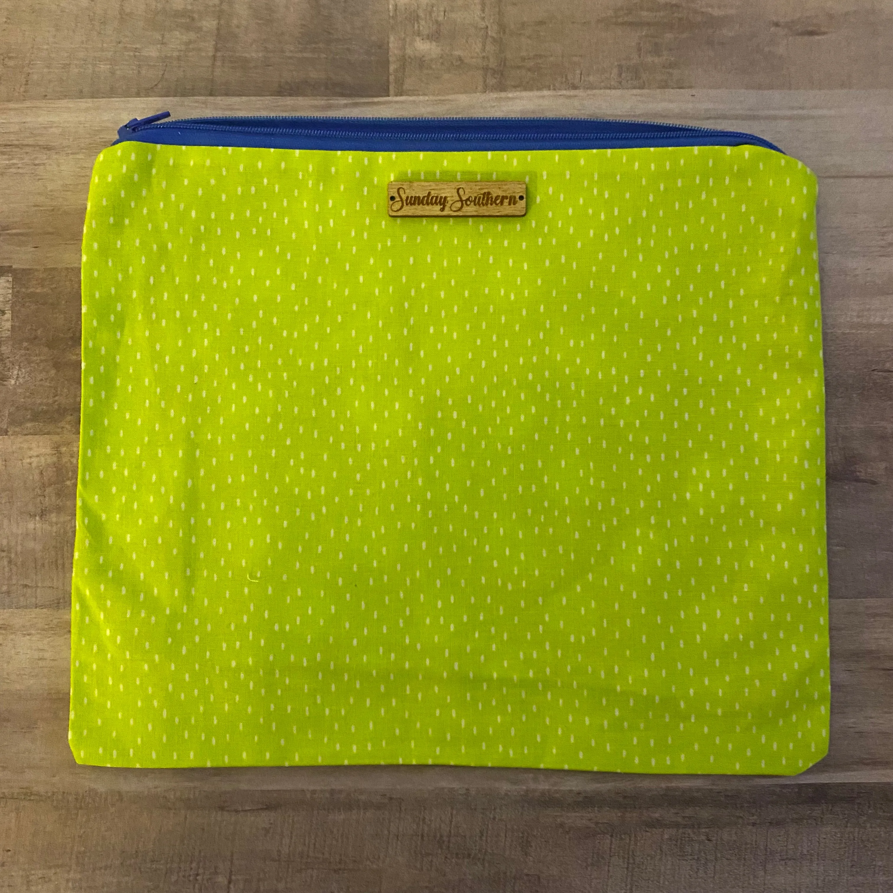 Neon Green Medium Zipper Bag