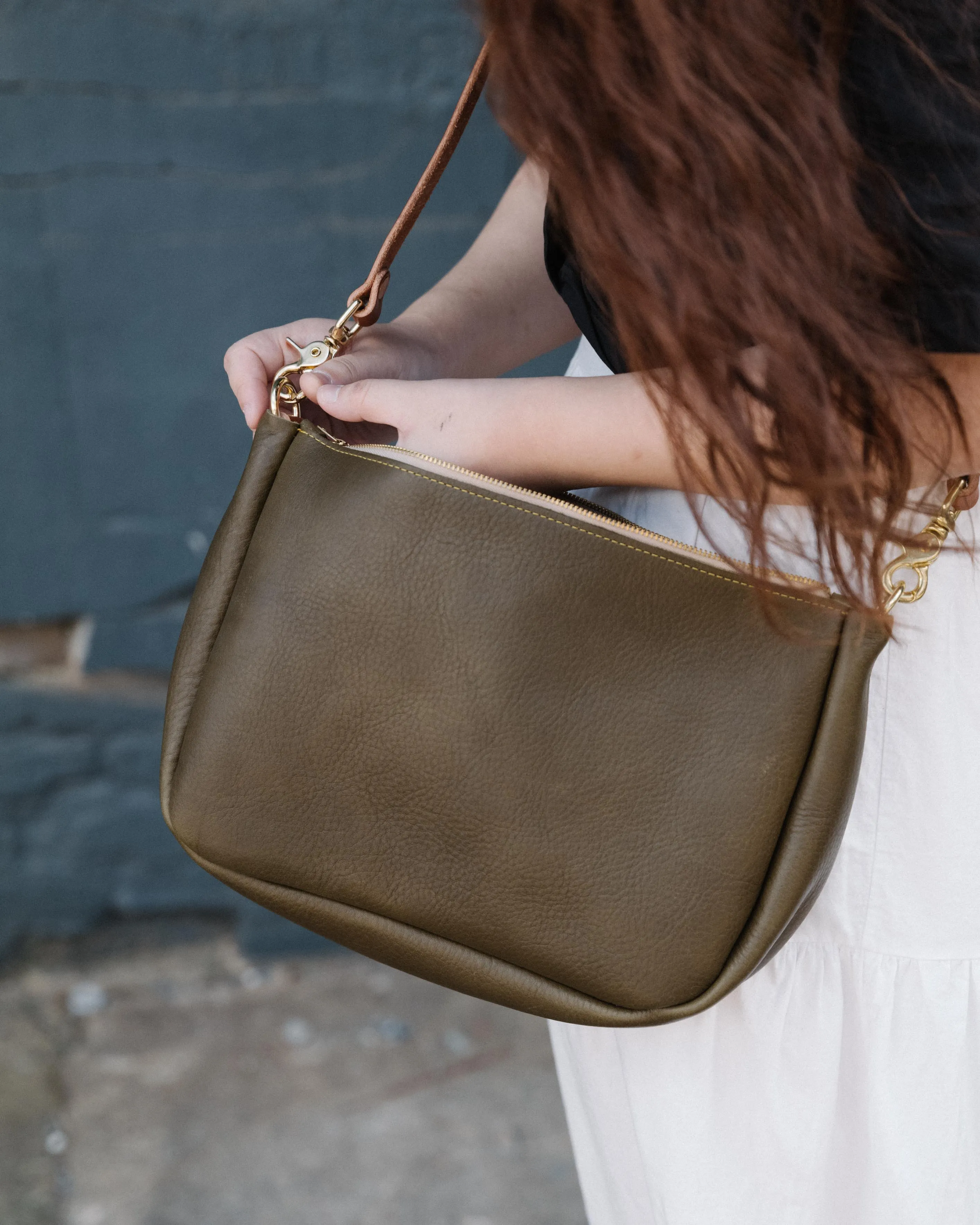 Olive Cypress Crossbody Bag