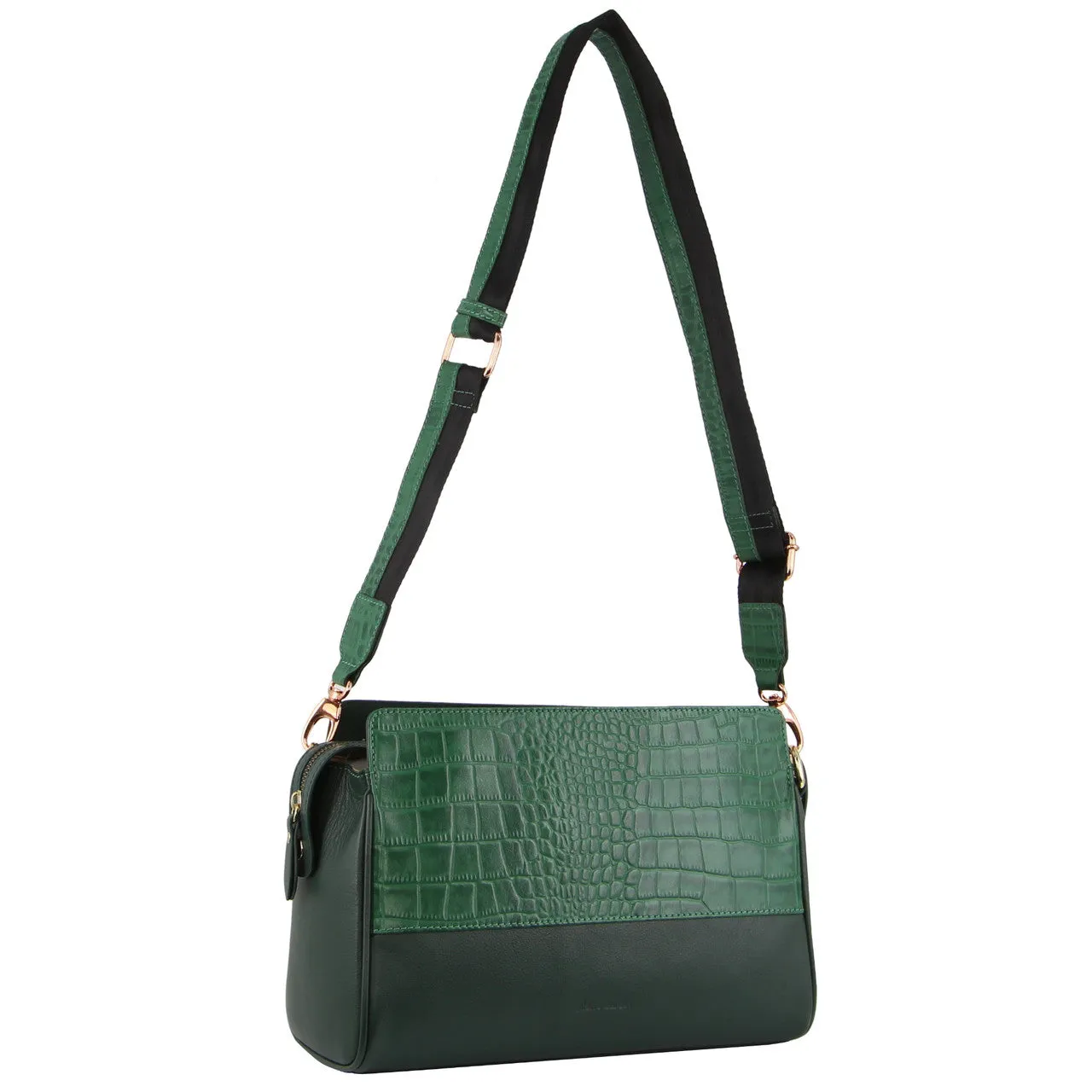 Pierre Cardin Croc Embossed Leather Cross-Body Bag PC3492