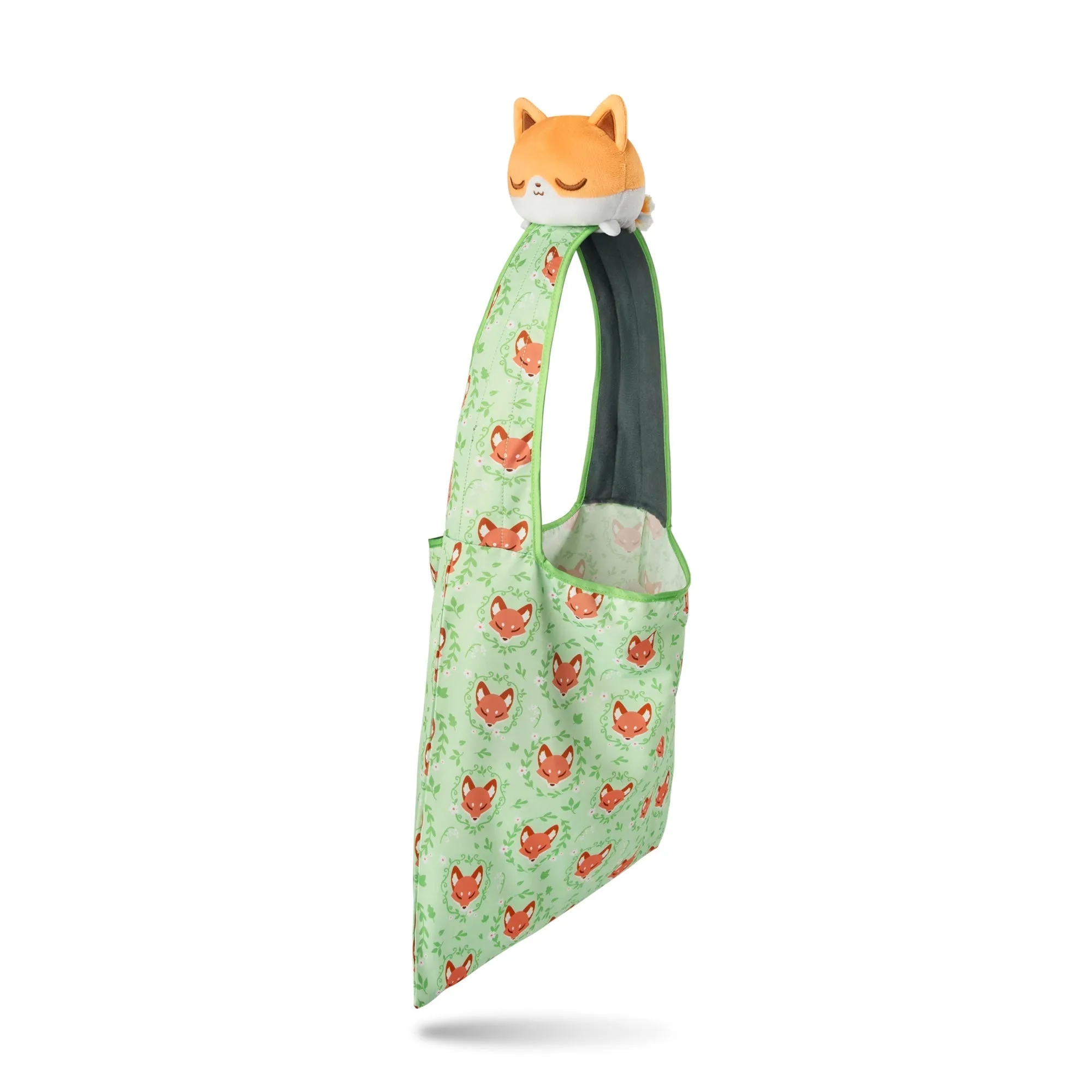 Plushiverse Floral Fox Plushie Tote Bag