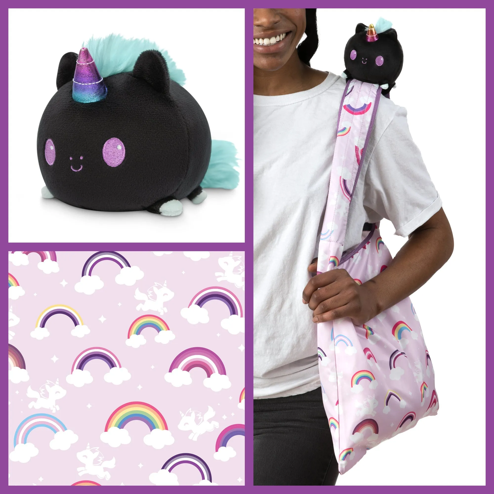 Plushiverse Rainbow Pride Unicorn Plushie Tote Bag