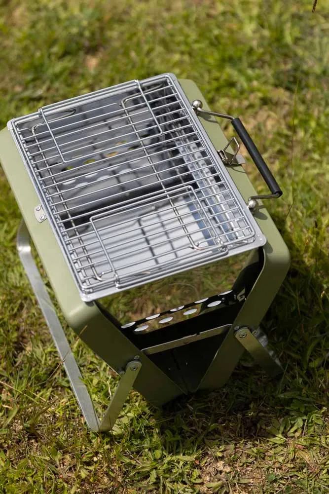 Portable Suitcase BBQ - Khaki Green