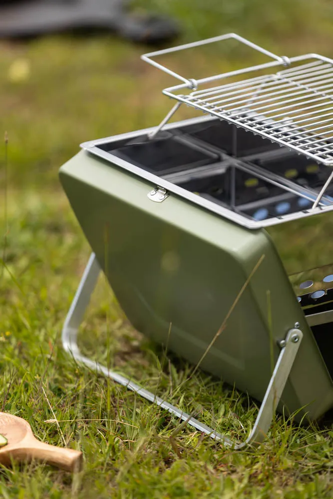 Portable Suitcase BBQ - Khaki Green