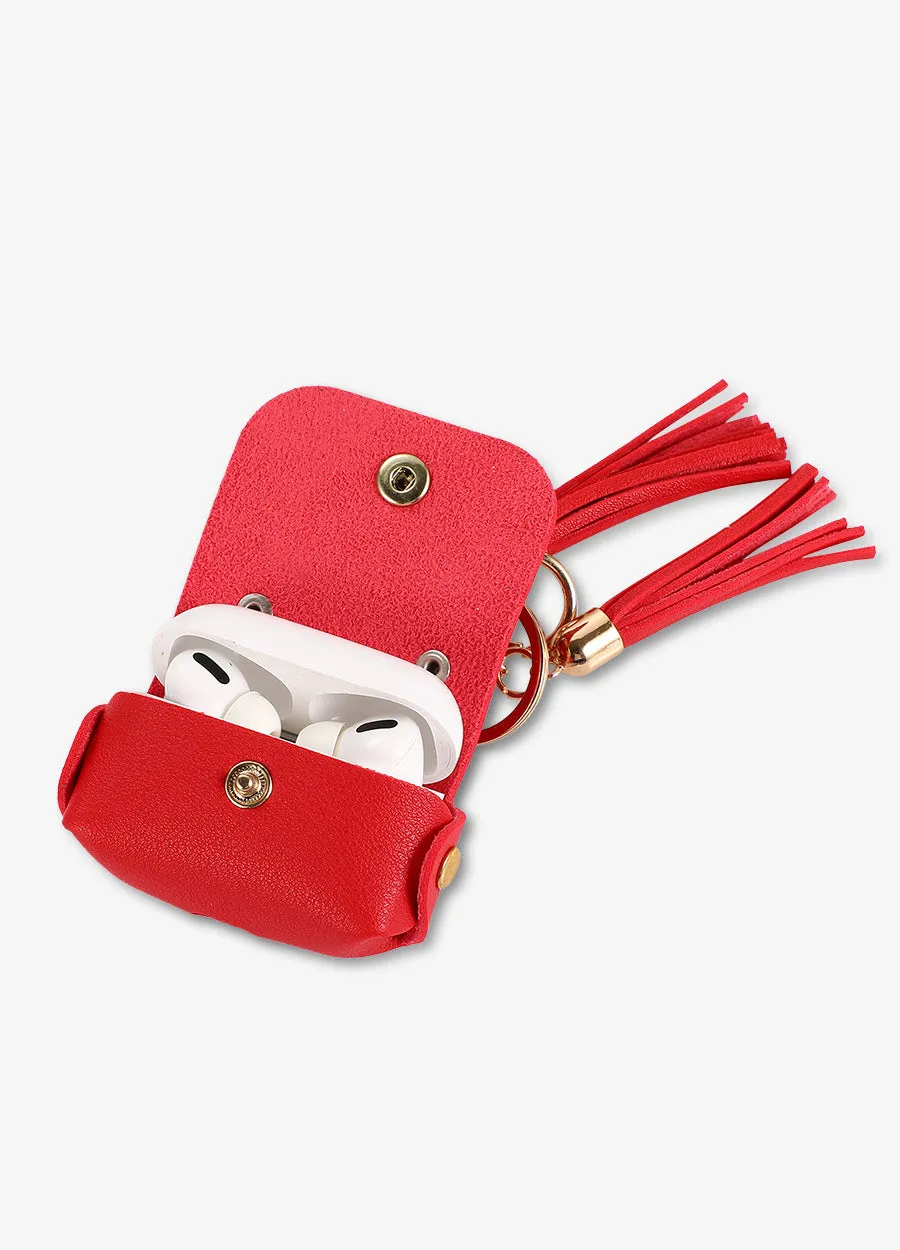 Red Tassel Keychain AirPod Case