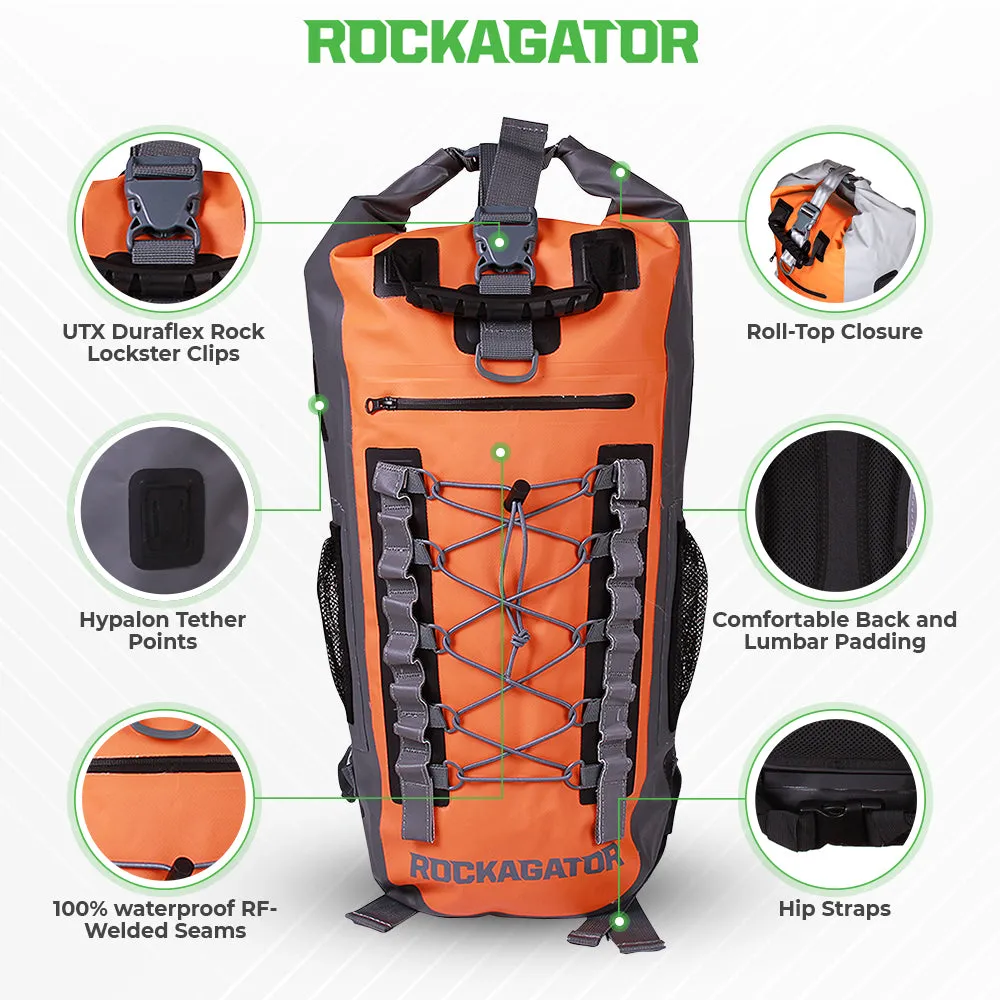 Rockagator Hydric Series 40 Liter RedRock Waterproof Backpack