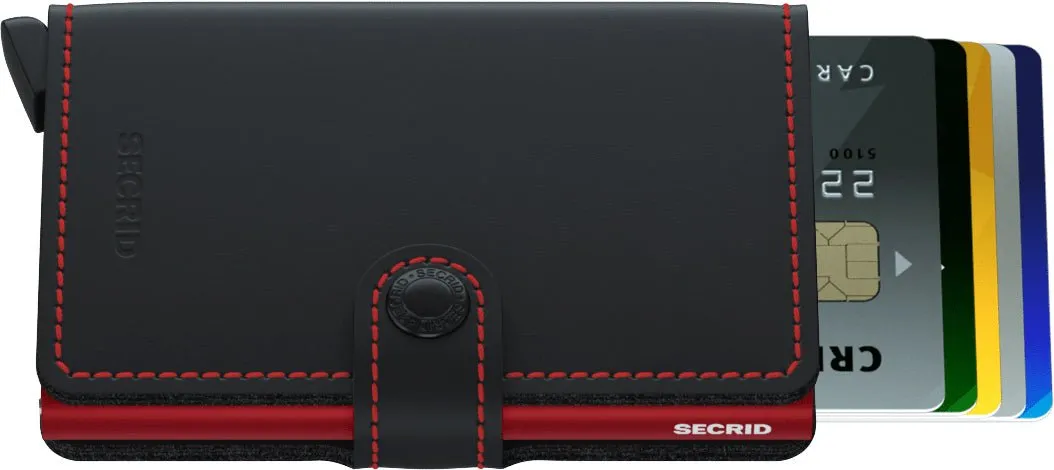 Secrid Mini Wallet Matte Black & Red