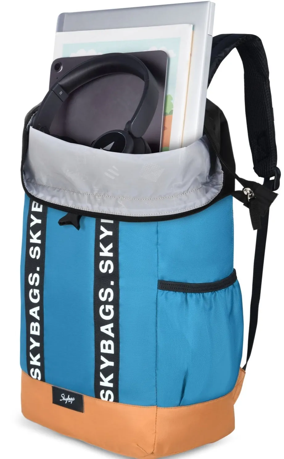 Skybags Grad Plus Laptop Backpack (Brown Teal)