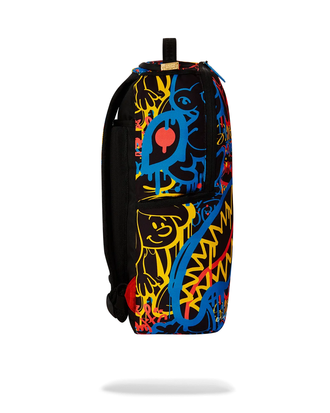 Sprayground Smurfs Neon Drip Backpack - Black / Yellow / Blue / Red