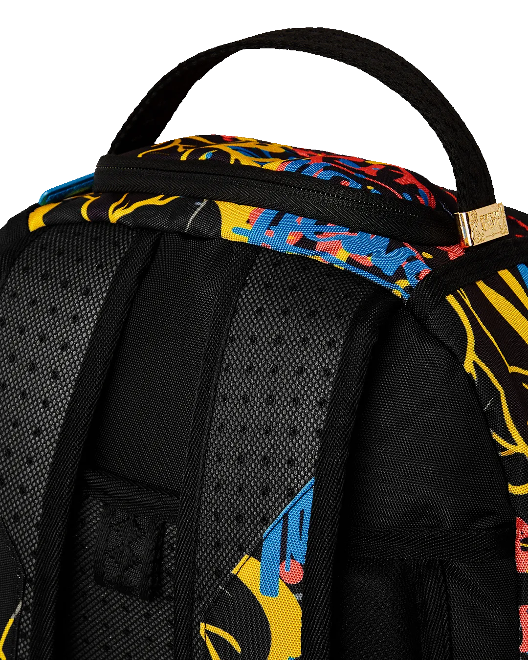 Sprayground Smurfs Neon Drip Backpack - Black / Yellow / Blue / Red