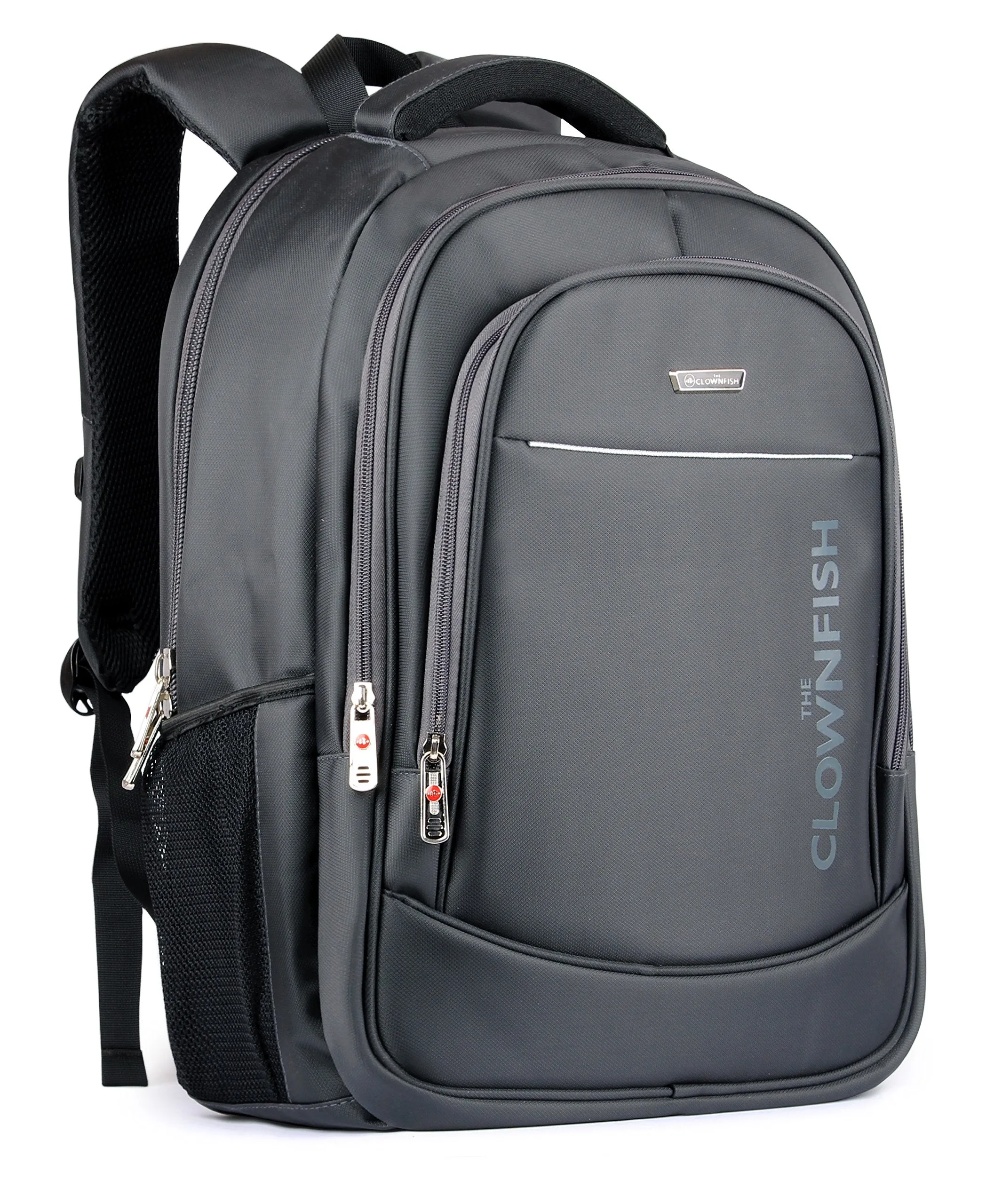 THE CLOWNFISH 30 Ltrs Grey Laptop Backpack (TCFBPPO-ZL156GY1)