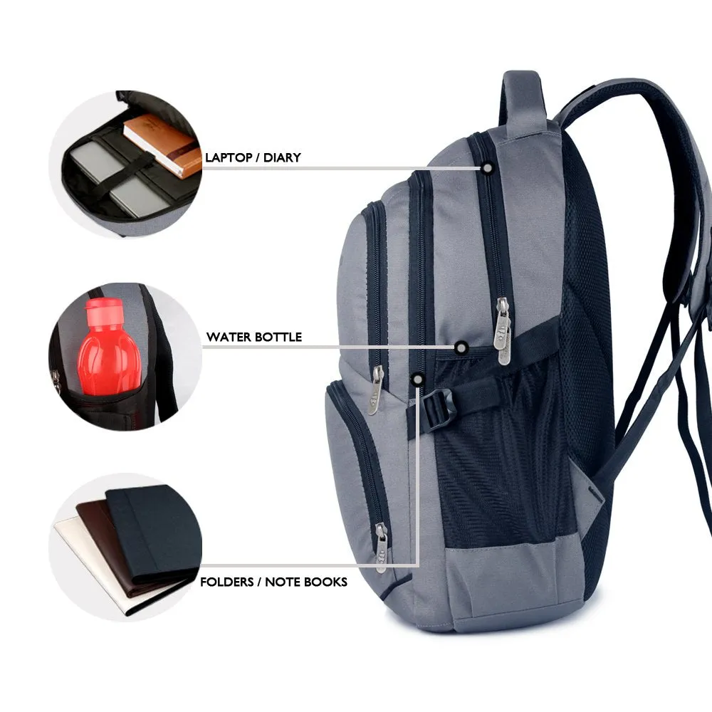 THE CLOWNFISH Bravo Series 30 Ltrs Grey Laptop Backpack