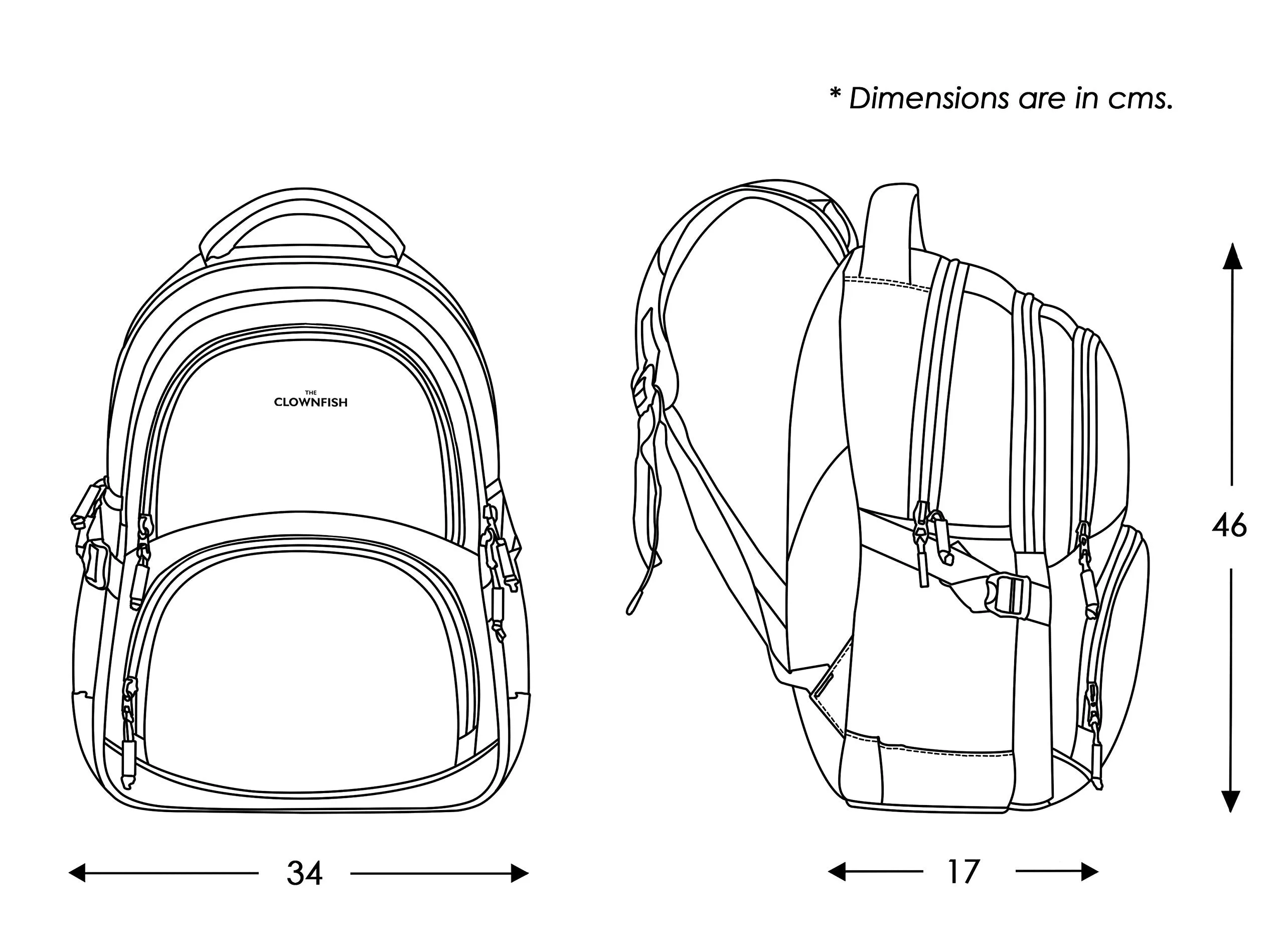 THE CLOWNFISH Bravo Series 30 Ltrs Grey Laptop Backpack