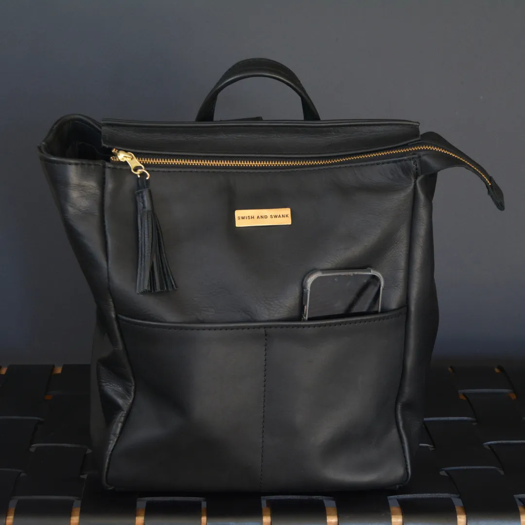 The Leather All Seasons Backpack - Black