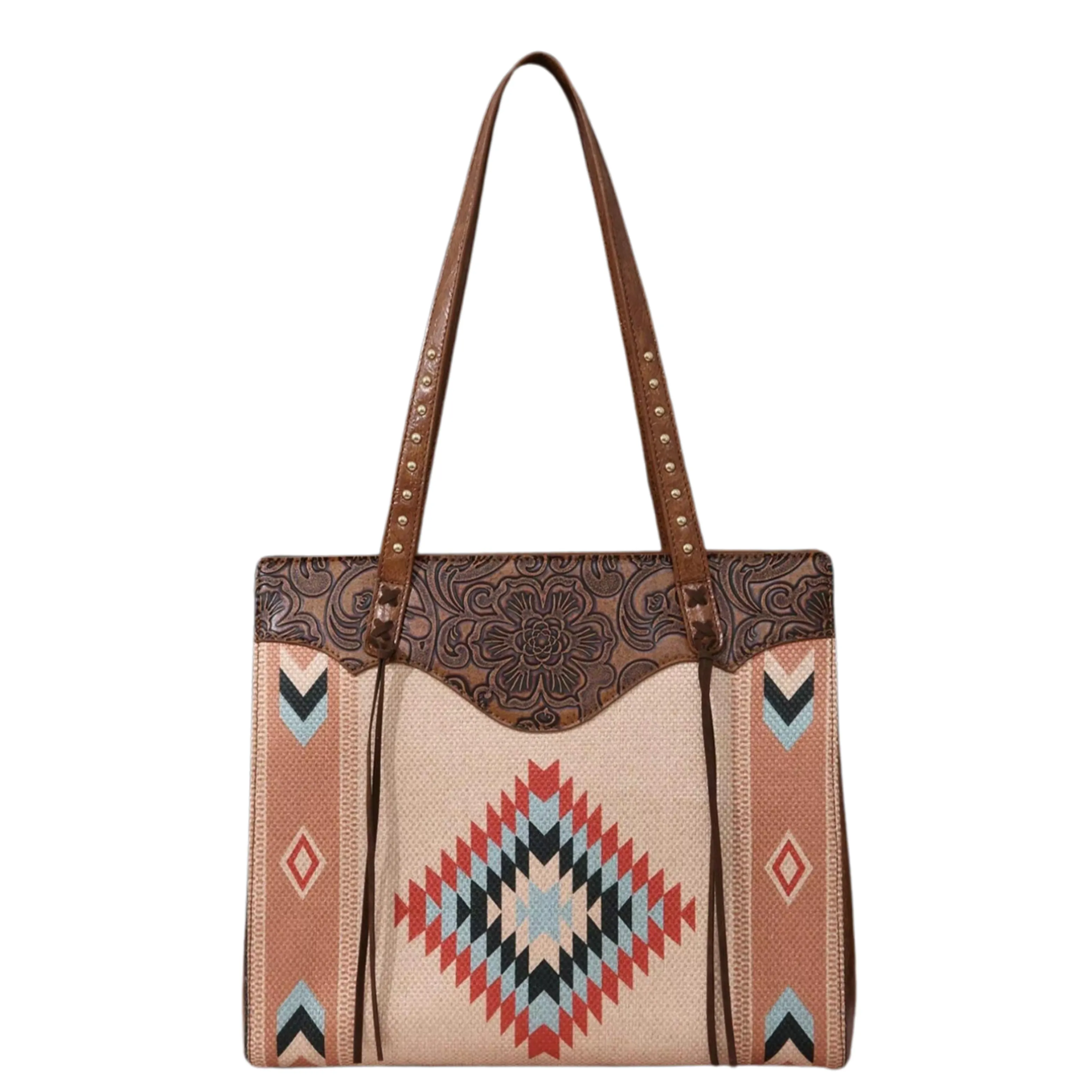 Western Tassel Tote Bag at Bling & Bloom's Boutique | Apricot Colored Southwest Purse